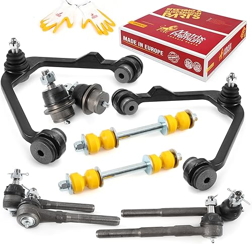 Metrix Premium Chassis Parts - Kit de suspensión frontal de 10 piezas para Ford F-150 RWD 97-03, Lincoln Navigator RWD 98-02, rótulas de repuesto,
