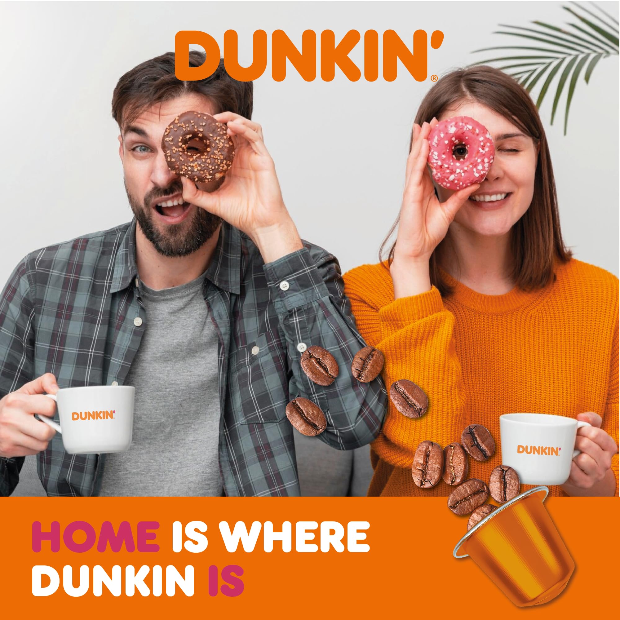 Dunkin’ Donuts Signature Blend – 100 kapsułek kawy kompatybilnych z Nespresso – 100% Arabica – Ekskluzywna mieszanka – Kawa bogata, zrównoważona i aromatyczna