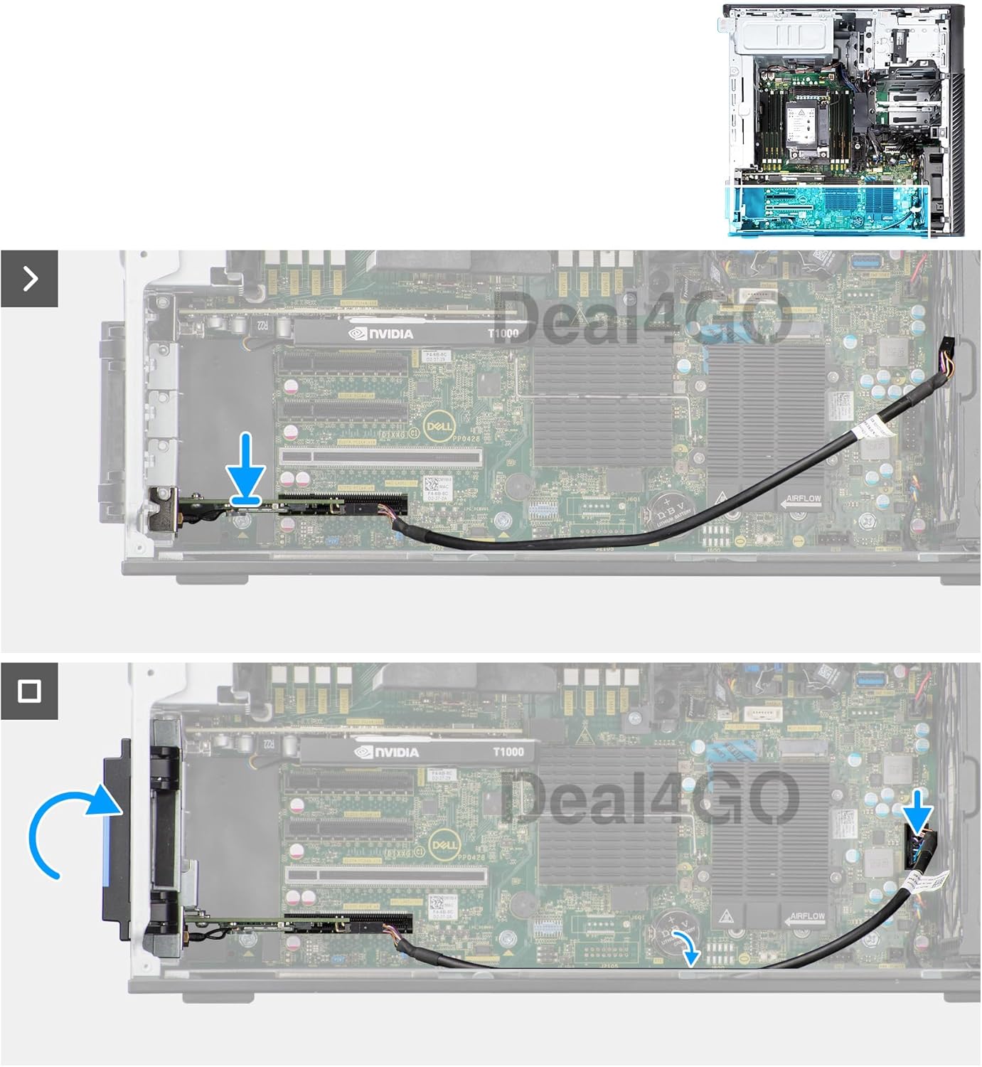 Deal4GO PCIe to M.2 Wireless WiFi Adapter 7HP8W 07HP8W w/BT Cable Replacement for Dell Precision 5820 7920 5860 7960 7820 7875 (NO Wi Fi Card)