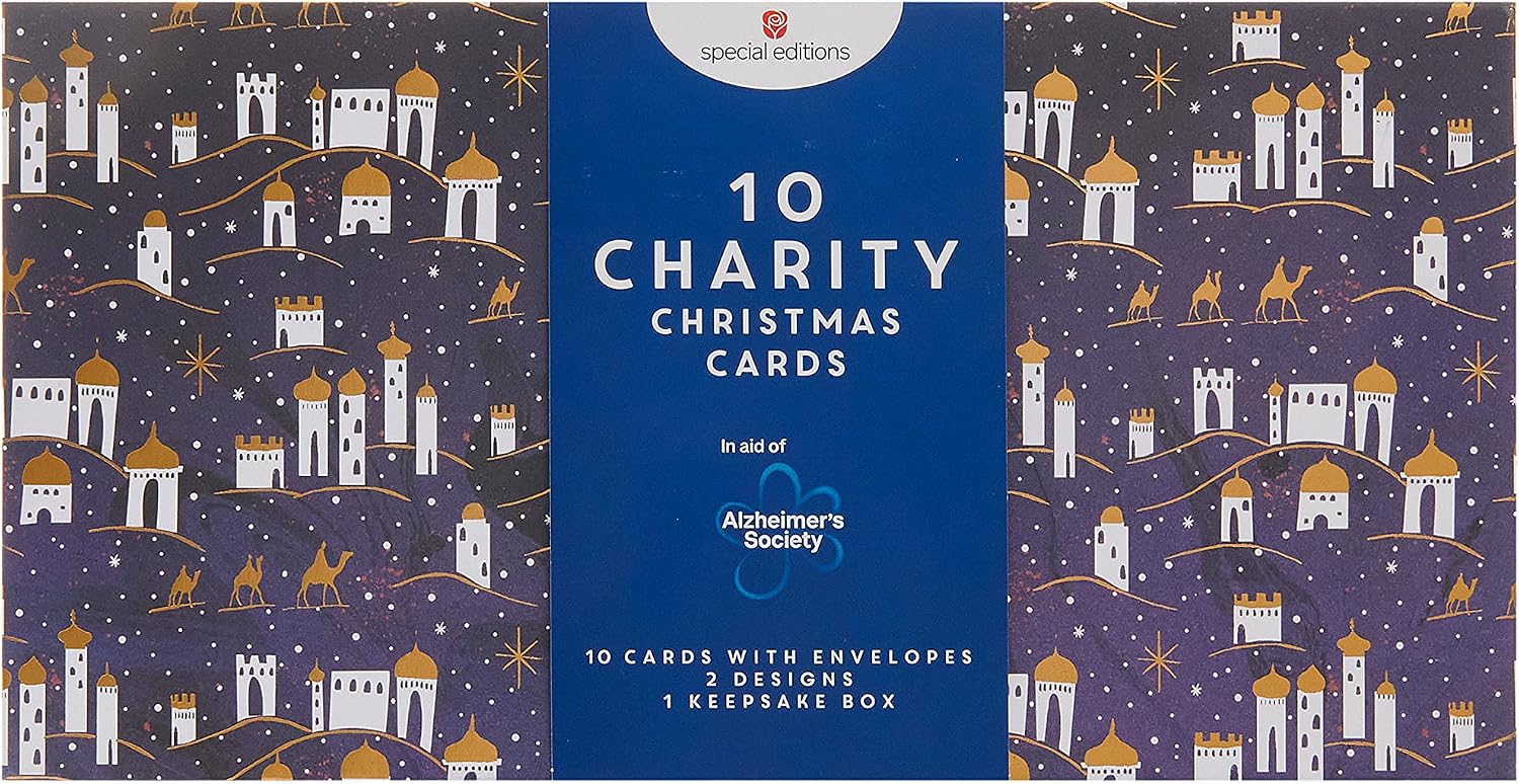 UK Greetings Box of 10 Bethlehem Alzheimer's Society Charity Christmas Cards In 2 Designs 556963