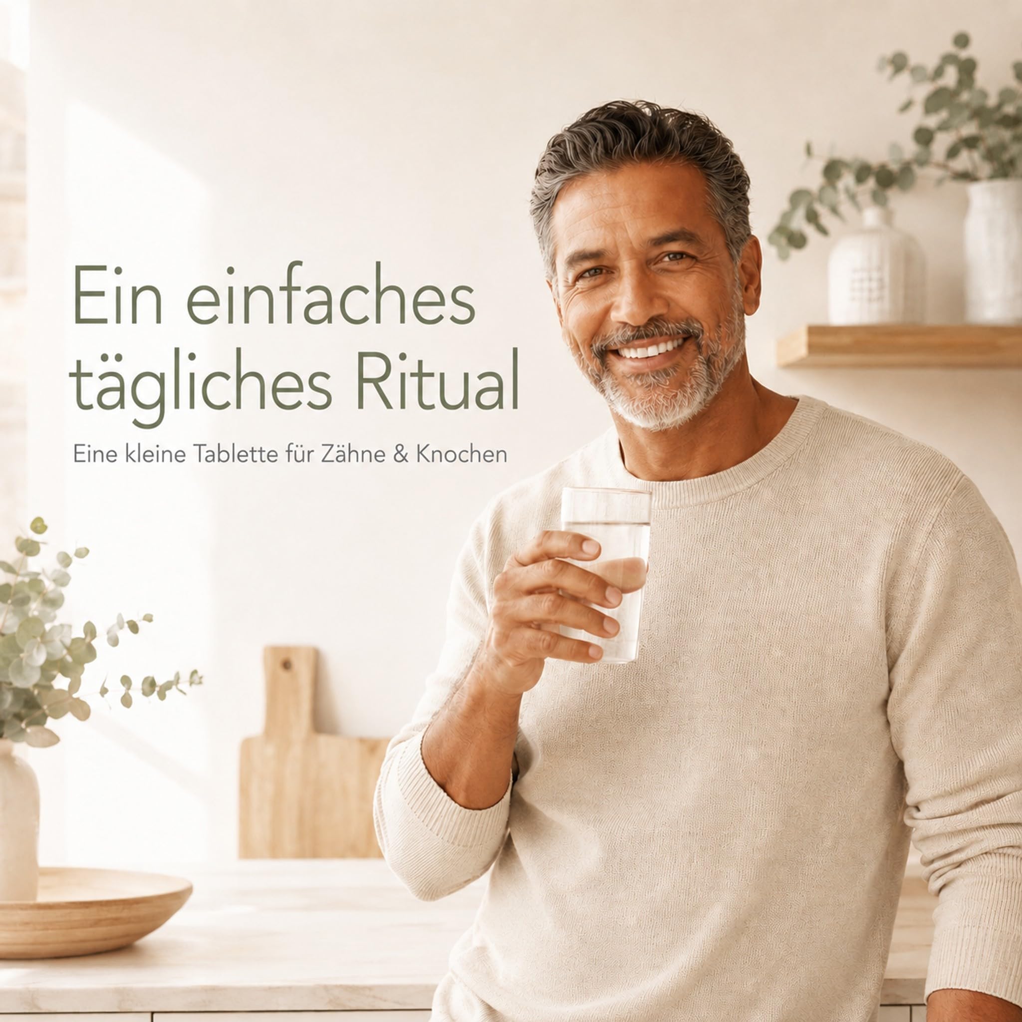 Implant Care, Nahrungsergänzung mit Mineralstoffen für normale Zähne & Knochen, mit Calcium, Magnesium, Zink & Spurenelementen, 1 Tablette täglich, leicht zu schlucken, 30 Stück