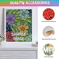 Vista 5 de DIY Diamond Art Painting Kits Cherry Blossom Moon Scenery Full Drill for Beginners Round Diamonds Pictures Cherry Blossom Moon Scenery Gem Art