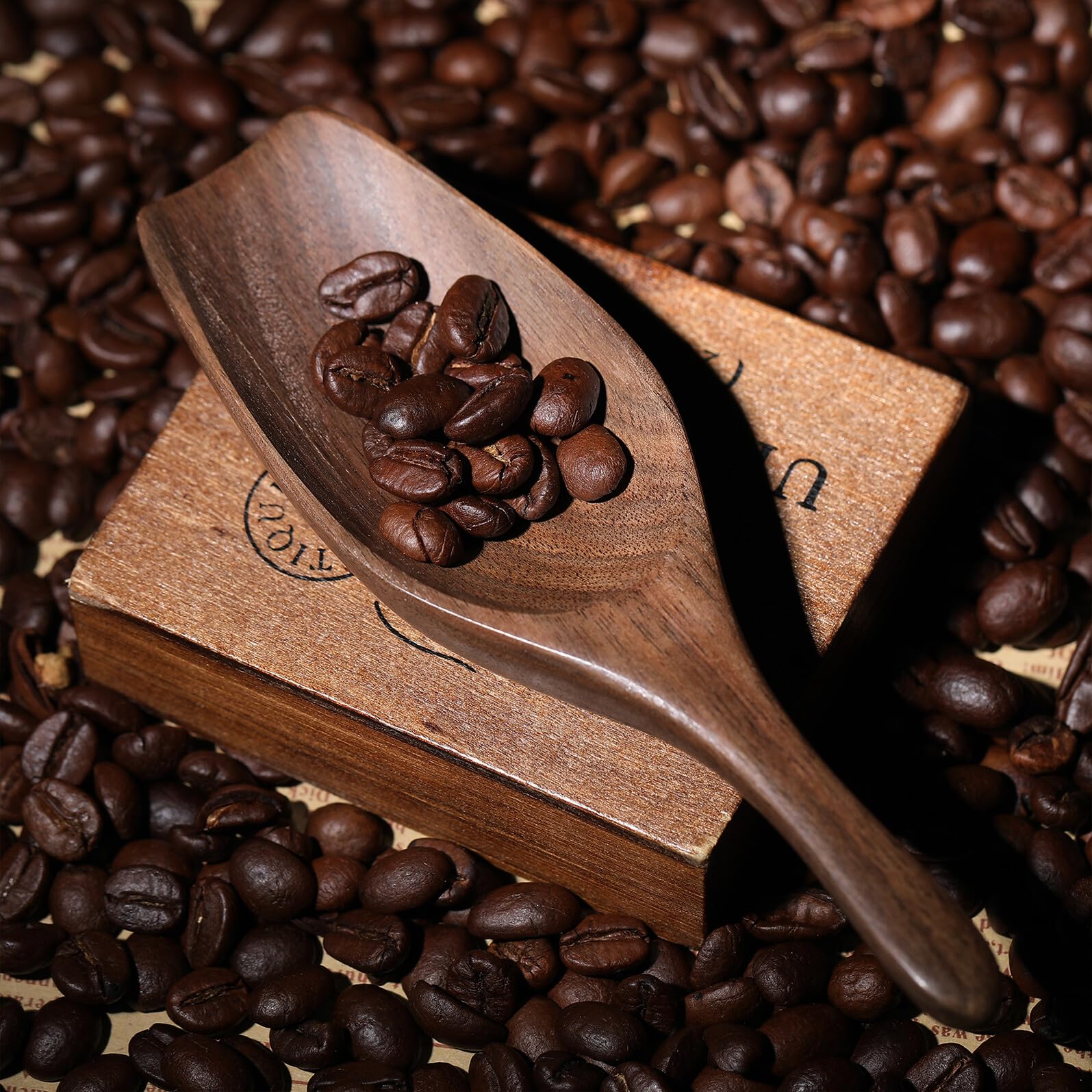 Cucharita de Madera Natural para Café y Té Cuchara de Madera Maciza sin Costuras Ligera y Portátil Accesorio para Infusiones y Granos Diseño Elegante y Fácil de Limpiar