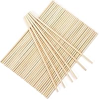 50 Pack 1/4 x 12 Inch Wooden Dowel Rods for Crafts, DIY, Cake Dowels - Smooth Natural Wood Sticks by Rclxl