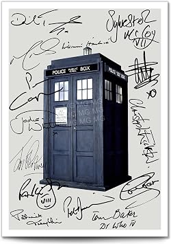 Dr Who Cast All Doctors Signed Autograph A4 Poster Photo Print TV Show Series Season Framed DVD Boxset Memorabilia Gift POSTER ONLY