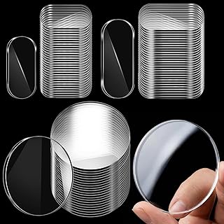 200 Pcs 3 Sizes Extra Large Clear Removable Mounting Putty, Strong Double Sided Dots No Residue, Museum Clear Large Adhesive Putty, Oval Round Sticky Tack for Wall Decor Picture Craft