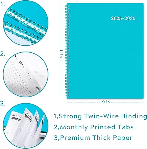 Miniatura 5 de Agenda mensual 2024-2028, calendario mensual de 5 años, enero de 2024 a diciembre de 2028, 9 x 11 pulgadas, bolsillo de doble cara + cubierta de