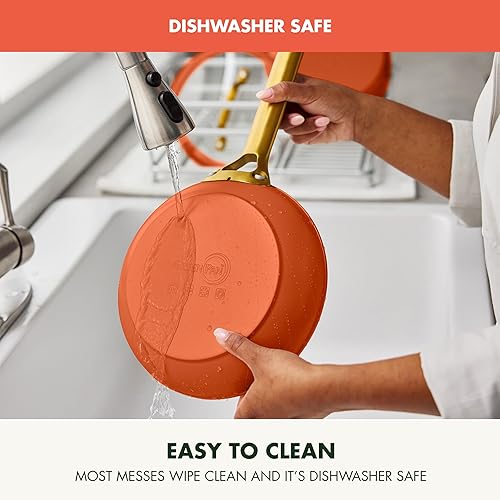 Miniatura 8 de GreenPan Juego de utensilios de cocina antiadherentes Reserve Pro de 10 piezas, cerámica certificada NSF, juego de ollas y sartenes anodizadas duras