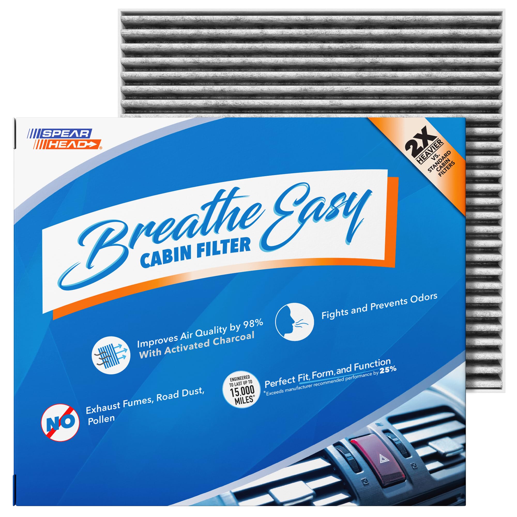 Spearhead Odor Defense Breathe Easy AC &amp; Heater Cabin Air Filter (BE-547)