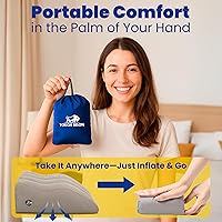 Vista 6 de Inflatable Leg Elevation Wedge Pillow for Sleeping, Post Surgery Recovery, Swelling Relief, Blood Circulation Foot Rest Cushion, Injury Leg Support