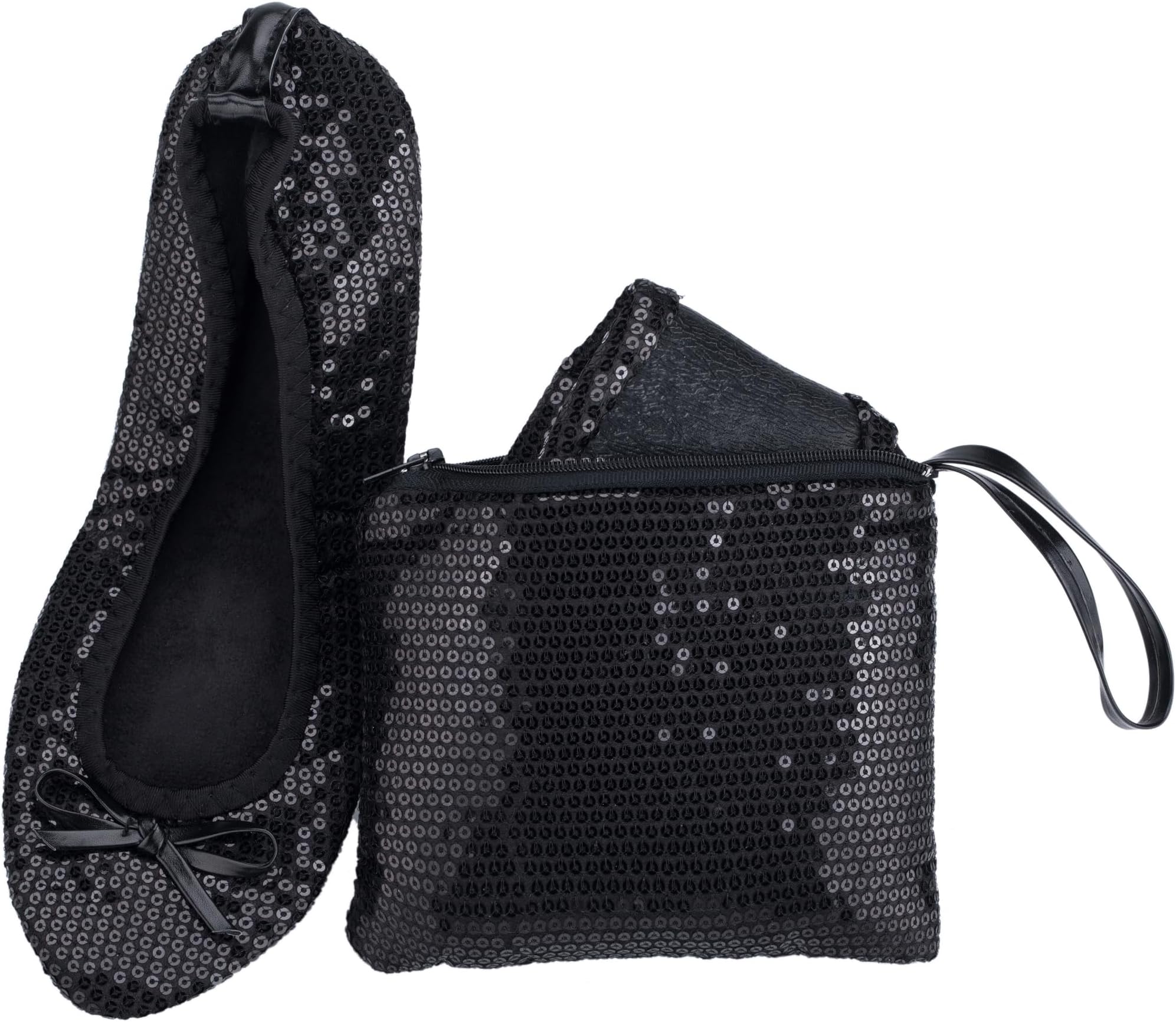 Women's Foldable Flats – Portable Ballet Slippers Shoes for Travel, Wedding – Fits in Purse