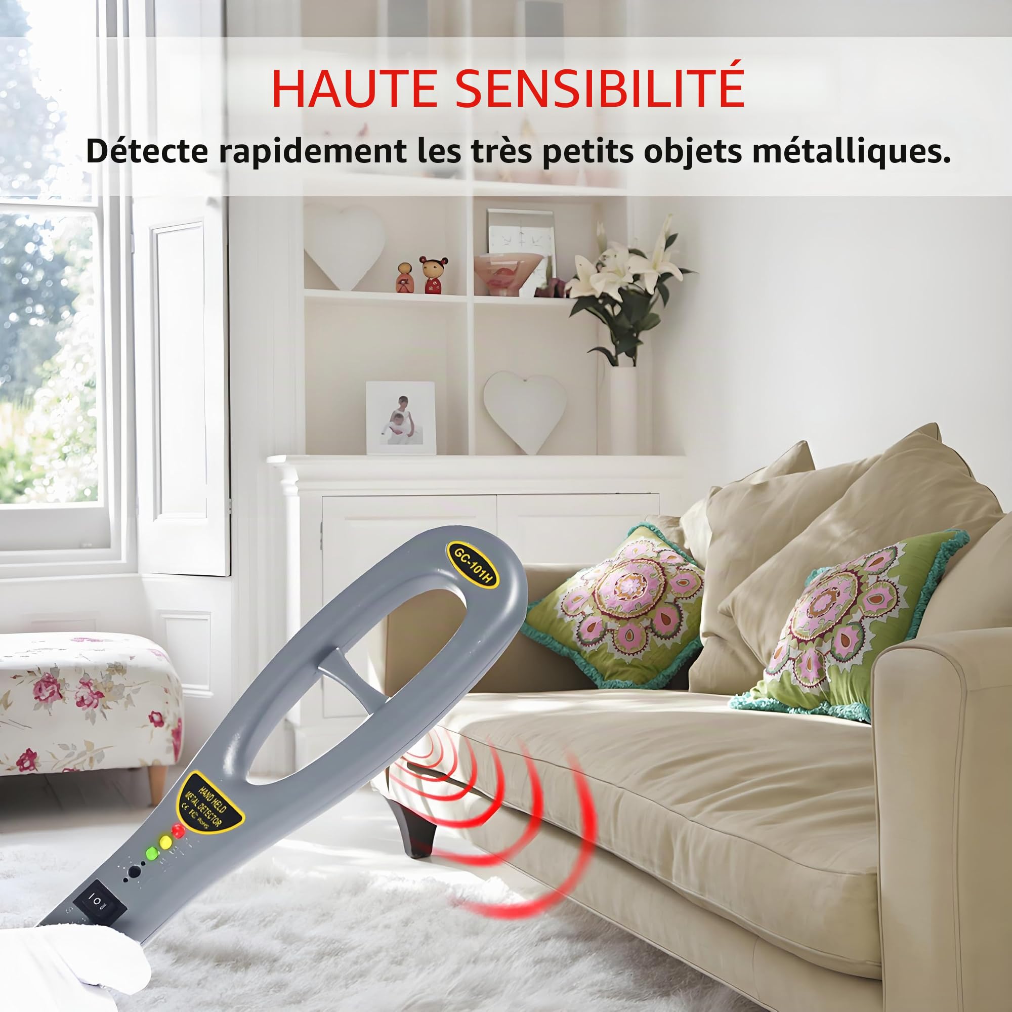 Détecteur de Métaux,V·RESOURCING main-Détecteur Métaux Portable avec Haute Sensibilité pour occasions importantes,métro, parc
