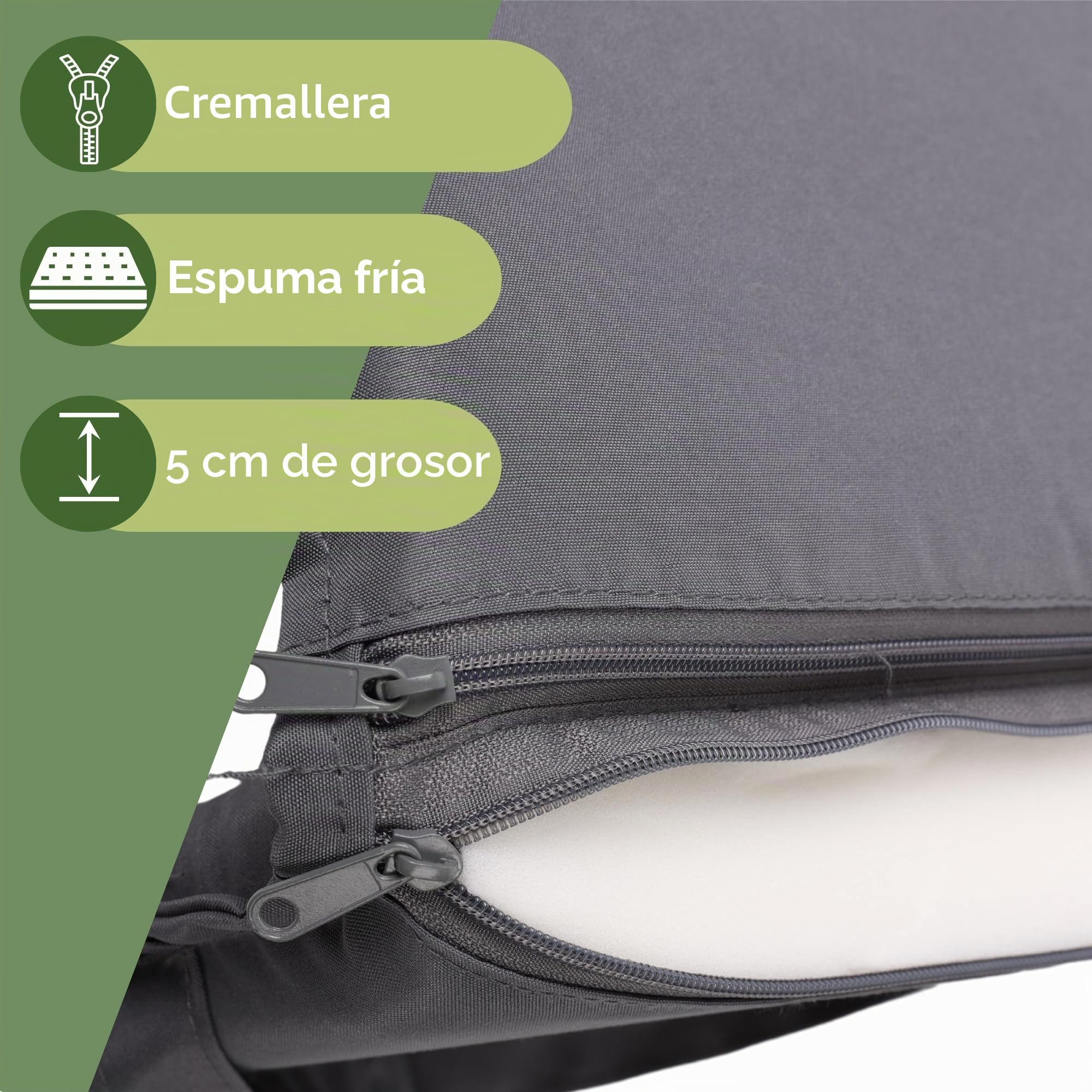 ALBATROS Juego de 4 cojines para silla de jardín, cojines para sillas de jardín, para exteriores, antracita, 99 x 45 cm, respaldo alto, resistente a los rayos UV, impermeable, adecuado para sillas