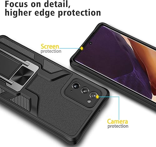 Miniatura 3 de Funda para Note 20 5G, funda para Galaxy Note 20 0.18 oz con protector de pantalla de TPU flexible autorreparable 2 unidades, funda de grado militar