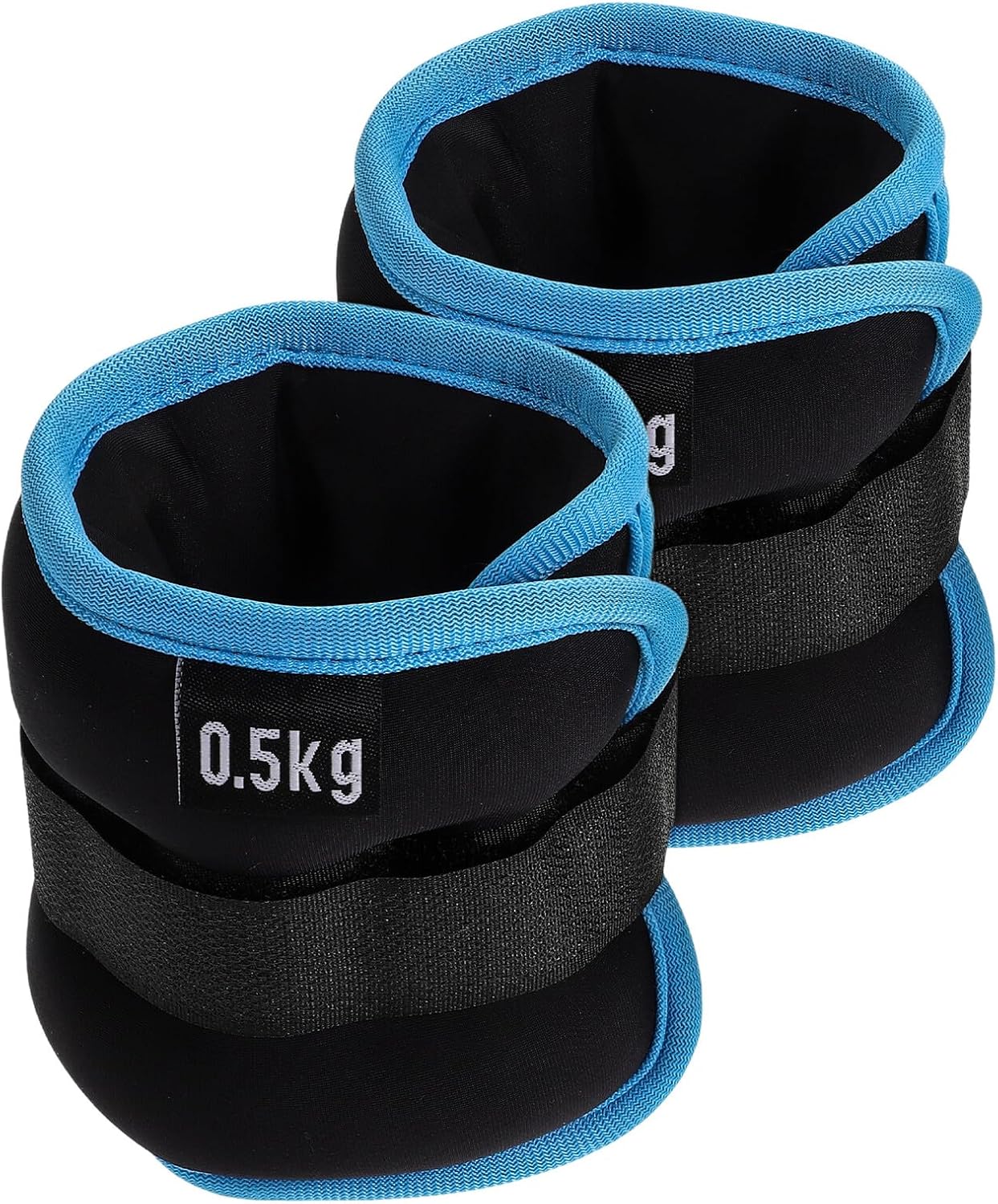 ABOOFAN Ankle Weights 1kg (0.5kg X2) Adjustable Leg Sandbag Fitness Training Portable Workout Weights with Adhesive Straps for Running Yoga Dance