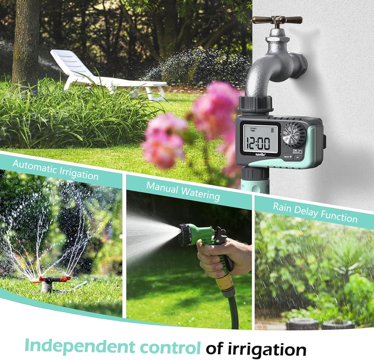 Automatic, Manual, and Rain Delay Functions