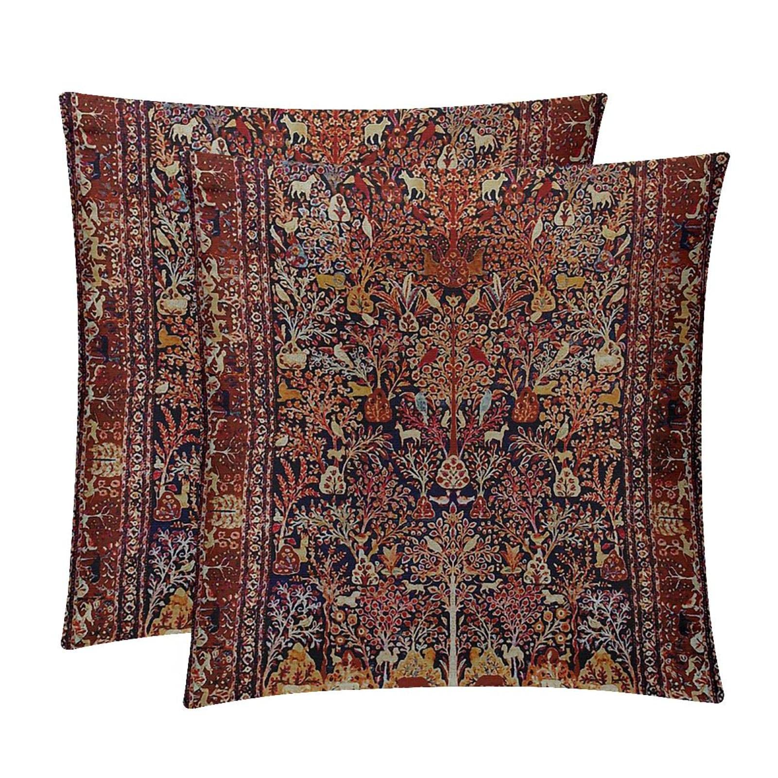 Housse de coussin lombaire de qualité supérieure motif ethnique floral