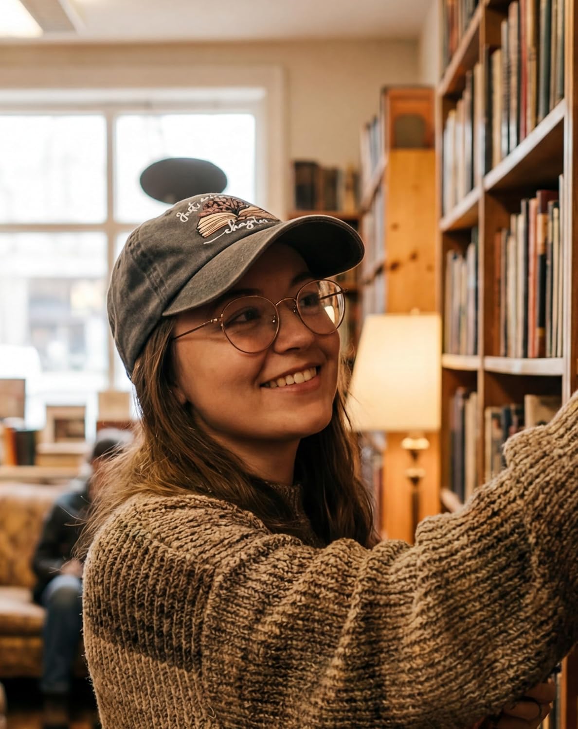 InnoBeta Book Lover Gifts Cap for Women - Adjustable Vintage Cotton Embroidered Hat - Reading Gifts for Book Worm - Image 5