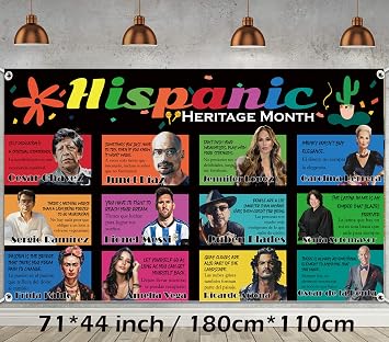 Hispanic Heritage Month Decorations | Festive Banner and Backdrop | Embrace Tradition, celebrate Culture | Dark theme