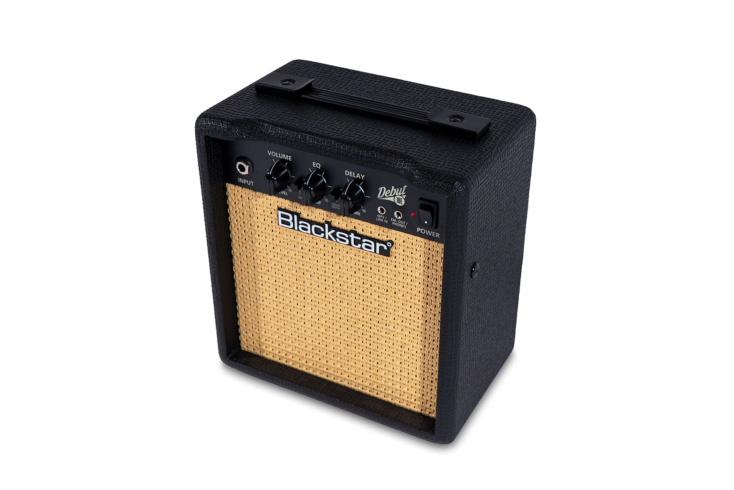 Blackstar Debut 10E - Amplificatore per chitarra elettrica per principianti con effetto ritardo, ingresso cuffie da 10 Watt, riproduzione MP3 (nero)
