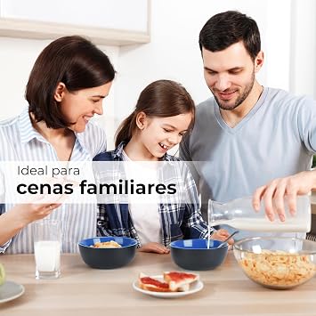 MIAMIO - Stoneware Dinnerware Set 18 Pieces - Le Papillon Collection (Blue)