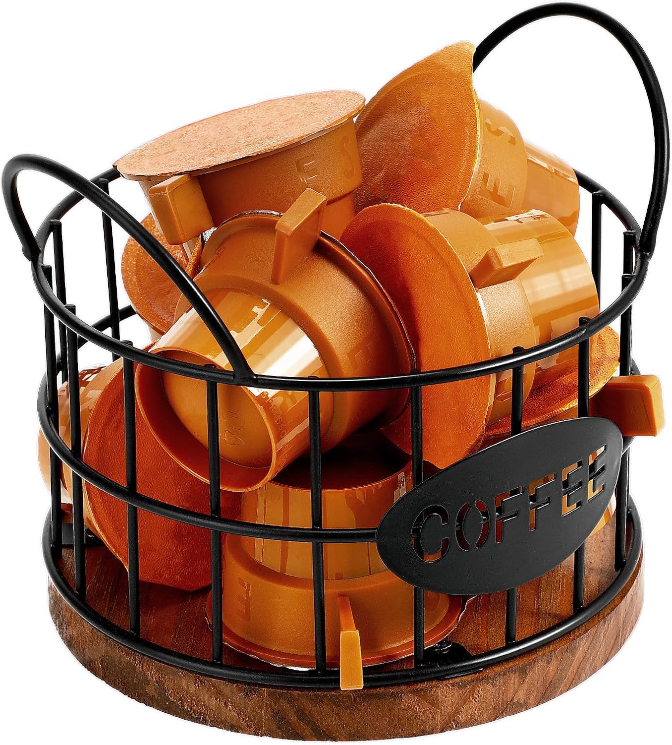 Wire Metal Organizer Coffee Pod Storage Basket for Countertop