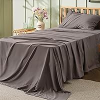 Vista 23 de Bedsure - Juego de sábanas tamaño individual XL para dormitorio, de 3 piezas, suaves, extralargas, tipo hotel, de microfibra, de fácil cuidado