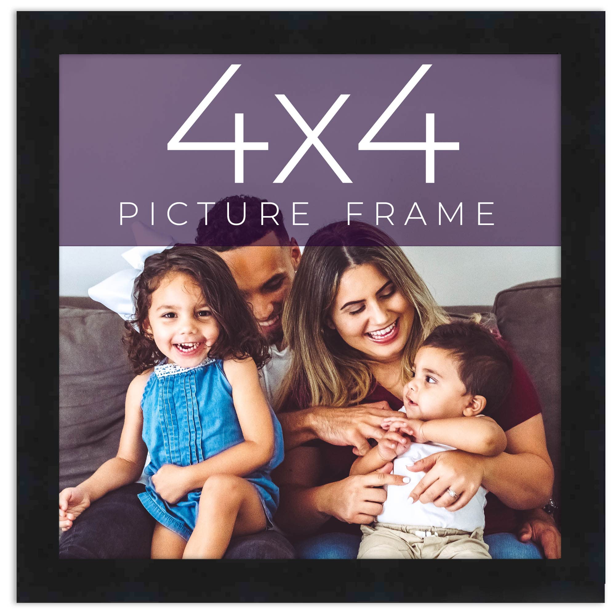 Amazon.com - 4x4 IN Frame Black Real Wood Picture Frame Width 0.75