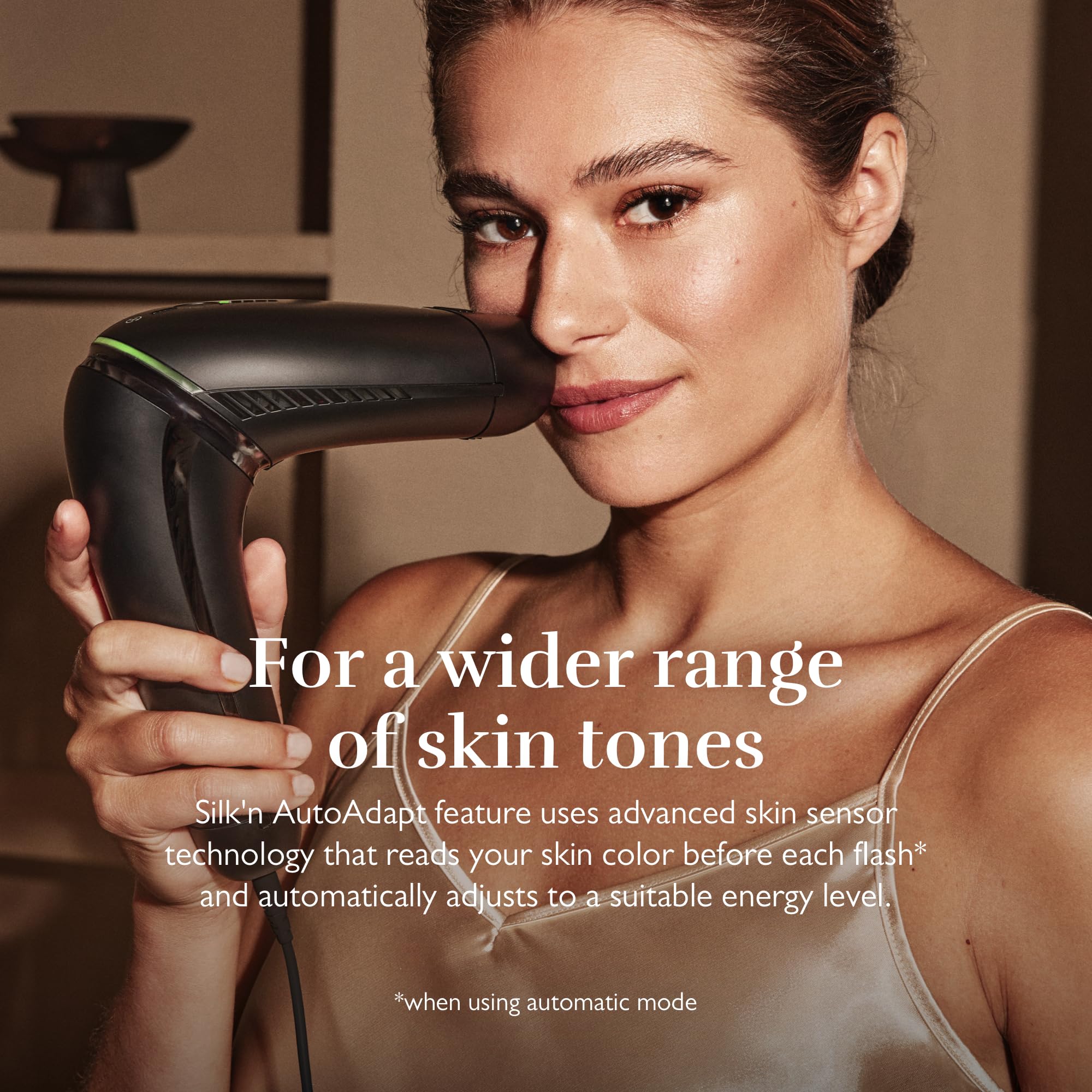 Silk'n 7 IPL Laser Hair Removal Device for Women and Men with Rotating Head, Painless Permanent Hair Reduction at Home for Face and Body in 7 Mins, 3 Smart Attachments and Automatic Skin Sensor, Black