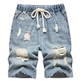 Boys' Ripped Frayed Pull-On Denim Shorts