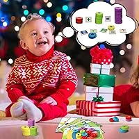 Vista 6 de Lydaz rompecabezas de madera para conteo de juguetes, aprendizaje preescolar educativo Montessori, matemáticas, juguetes para niños pequeños