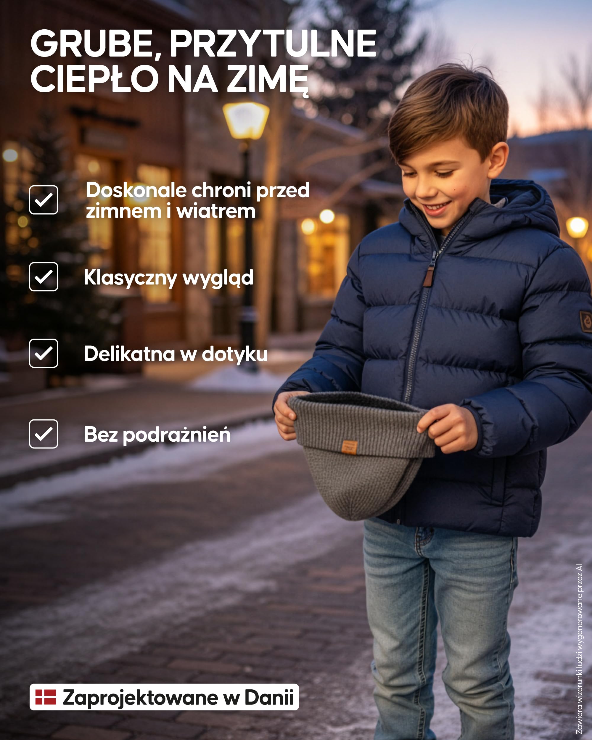 DANISH ENDURANCE Czapka Polarowa dla Dzieci, Wełna Merino na Jesień i Zimę | Polarowa czapka z wełny Merino dla dzieci, ciepła i wygodna, na jesienne i zimowe dni, Unisex