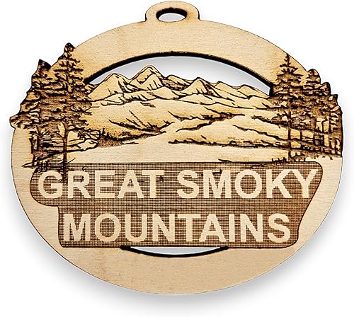 Smoky Mountain Christmas Ornament  Personalized Great Smoky Mountains Souvenirs and Gifts  Gatlinburg & Pigeon Forge TN Keepsake  Handcrafted Gift