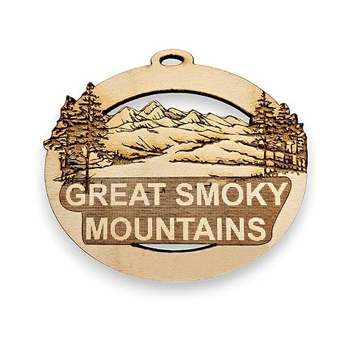 Smoky Mountain Christmas Ornament, Personalized Great Smoky Mountains Souvenirs and Gifts, Gatlinburg & Pigeon Forge TN Keepsake, Handcrafted Gift