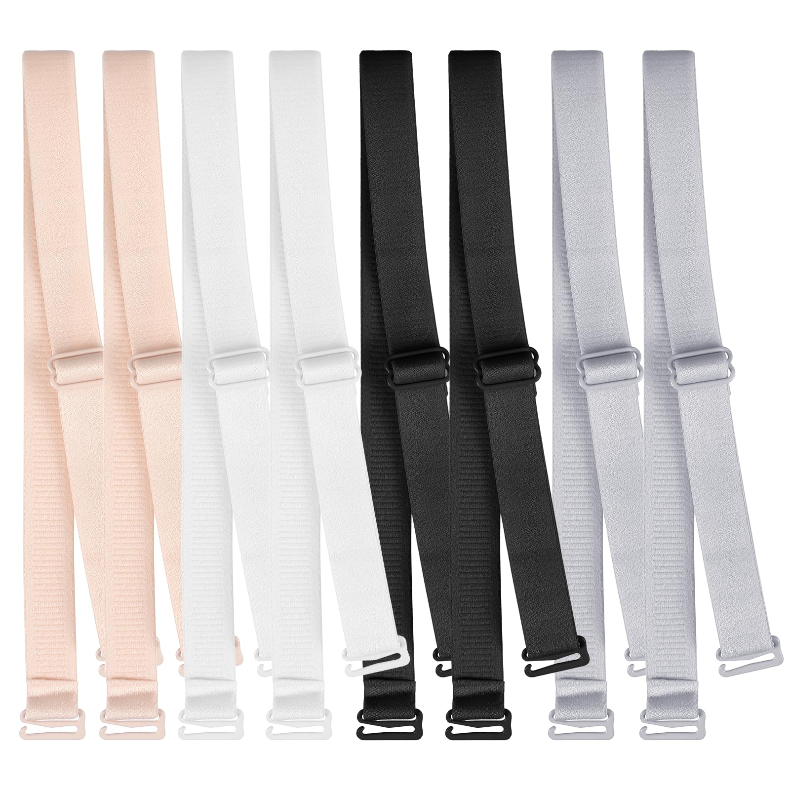 4 Paar BH Träger Halter,Verstellbare Elastische BH-Träger,Damen Rutschfester BH Träger,Ersatz BHS Schultergurte,Passt Alle Cup-Größen