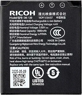 RICOH 充電式リチウムイオンバッテリー DB-120 【GR IV 用バッテリー】メーカー純正品 リチャージャブルバッテリー 35298