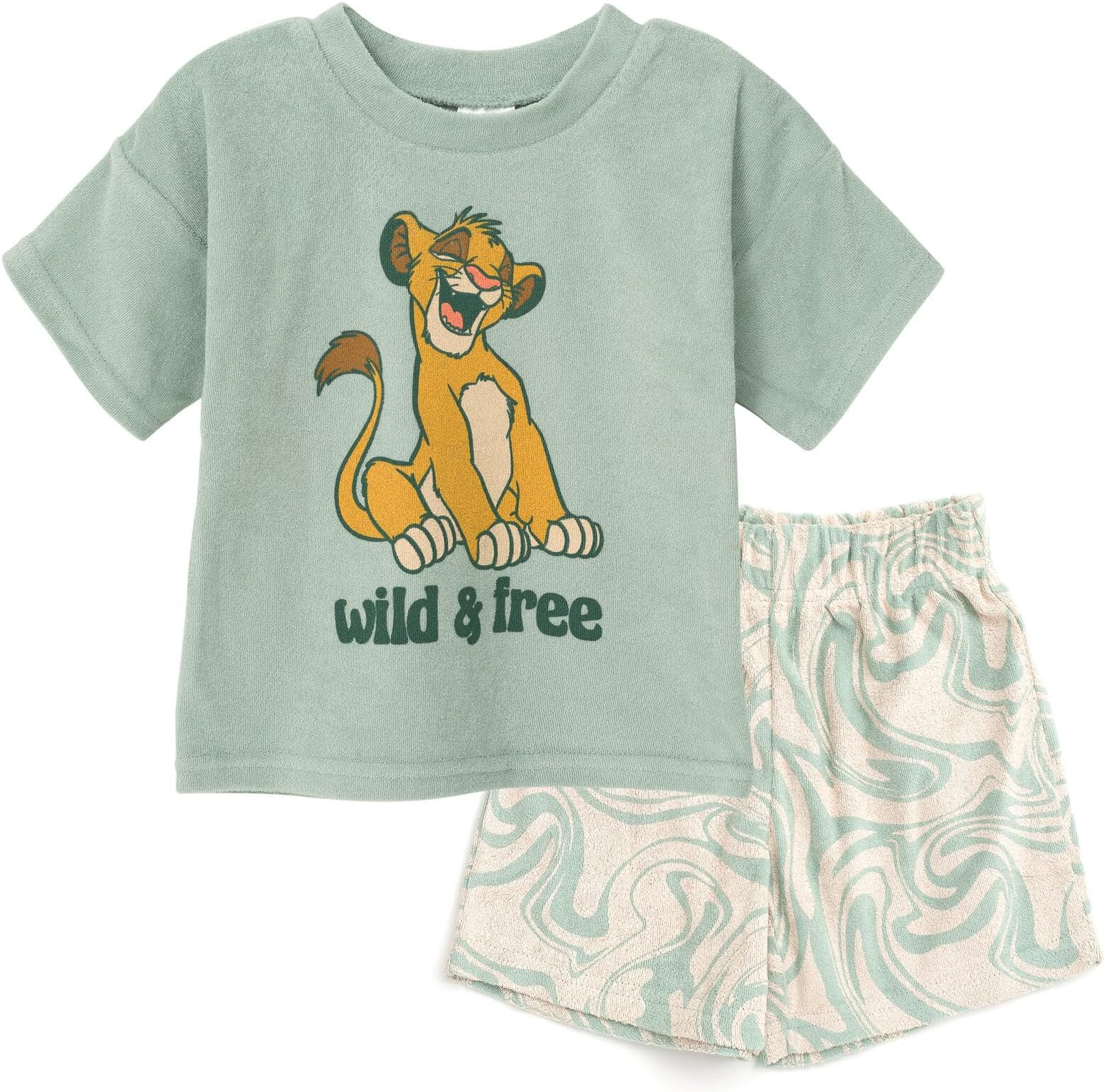 Boys' 2-Piece Terry T-Shirt and Shorts Set Toddler to Big Kid