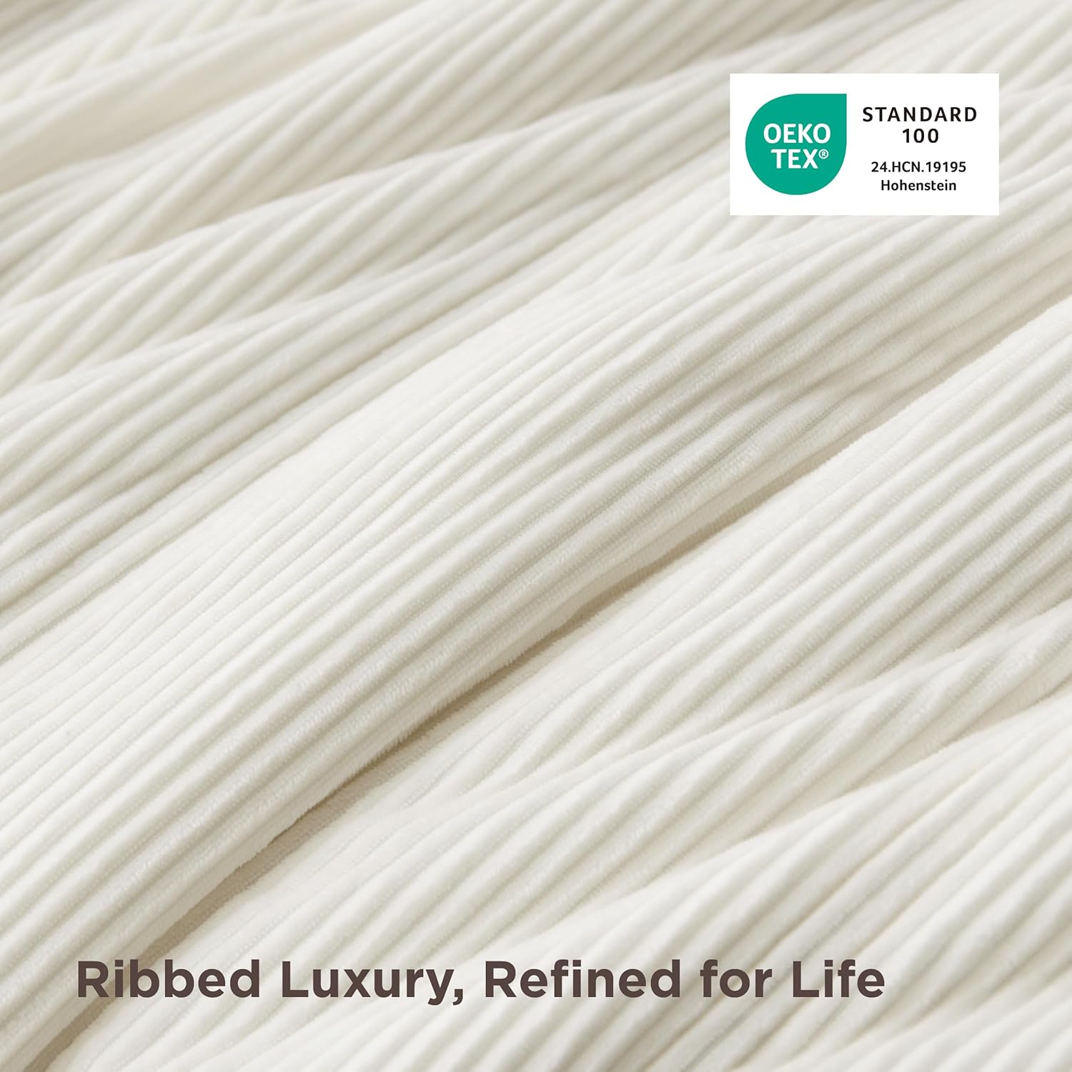 Bedsure Luxury Velvet Quilt Queen Size - Lightweight Velvet Ivory Comforter Set, Oversized Bedspread Coverlet Bedding Set for All Season, Pet-Friendly, Tear-Resistant, Ultra-Soft, 90"x96" - Image 5