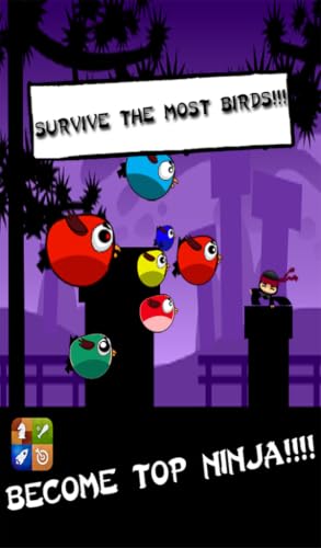 Oiseau Versus Ninja: jeu gratuit de Dodging mignon pour les enfants, filles, garçons – vue 3