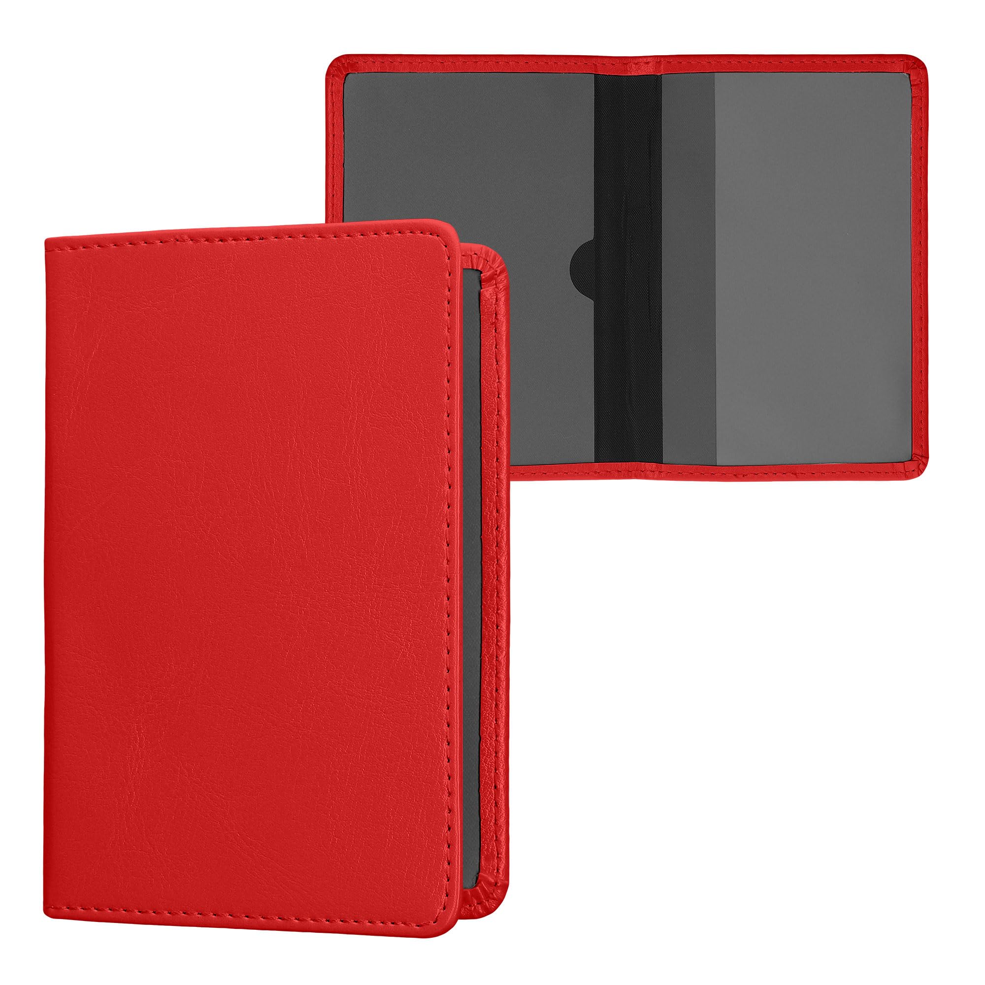 kwmobile Funda para permiso de circulación coche de cuero sintético - Con espacio para tarjetas 9.2 x 13 CM doblado