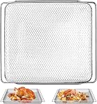 Air Fryer Basket Replacement for COSORI CS130 CO130 Series Toaster Air Fryer Convection Oven, 14.17 * 11.81'' Non-Stick Mesh Air Fryer Steel Basket Wire Rack Accessories Parts, Dishwasher Safe