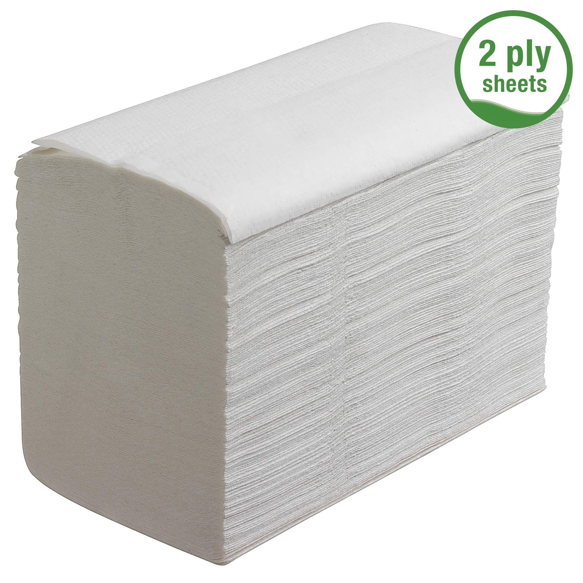 Hostess Natura Toallas Secamanos 6811, Interplegadas, 2 Capas, Absorbentes y Resistentes, 20 Paquetes x 180 Toallas de Papel Blancas (3.600 total)