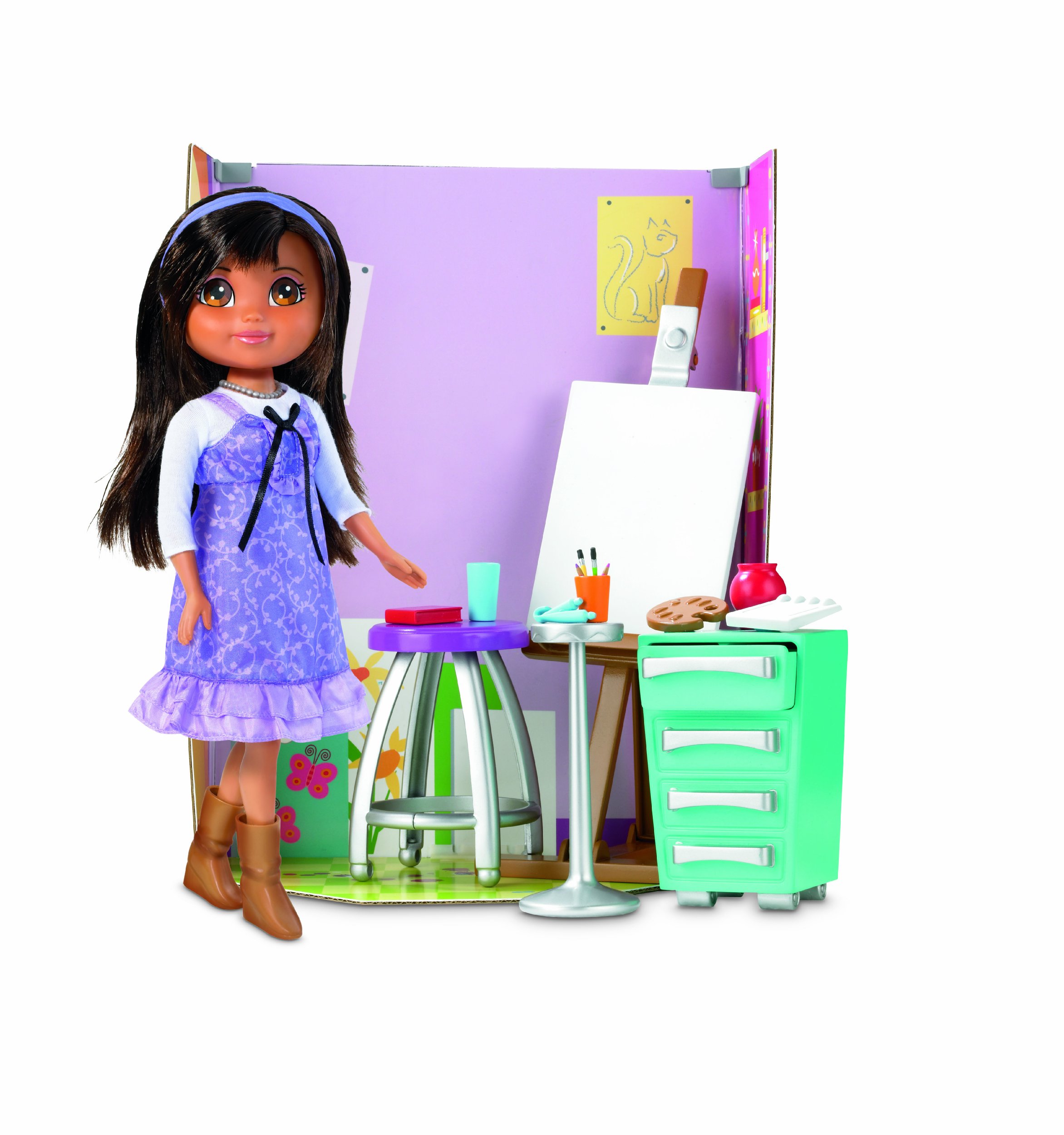 Amazon.com: Fisher-Price Dora Links School Art Room : Toys & Games