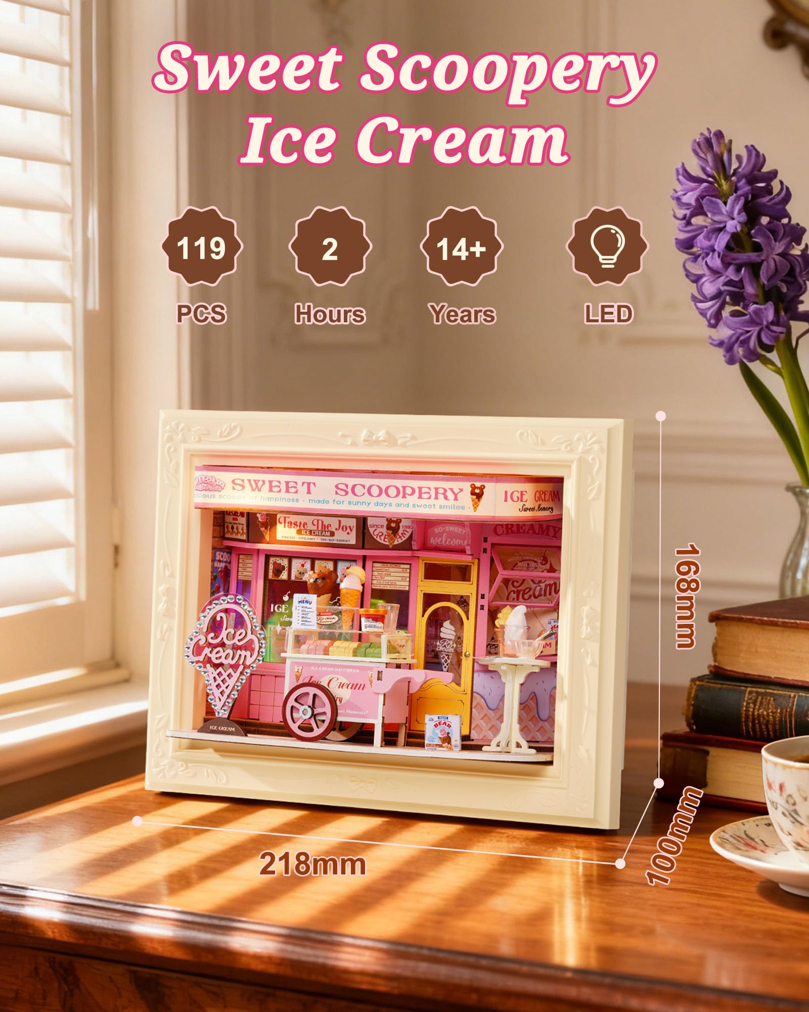 Rolife Modelbouwset - DIY miniatuurhuisset voor volwassenen, puppy's gezellige villa, mini-huis bouwpakket 3D puzzel poppenhuis tieners volwassen knutselset