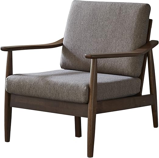 Amazon Arbr Heights ソファー 1人掛け おしゃれ ソファ 木製 肘掛け付き カウチ 1人暮らし ファブリック ラバーウッド 高座椅子 北欧 ウオールナット ソファ カウチ オンライン通販