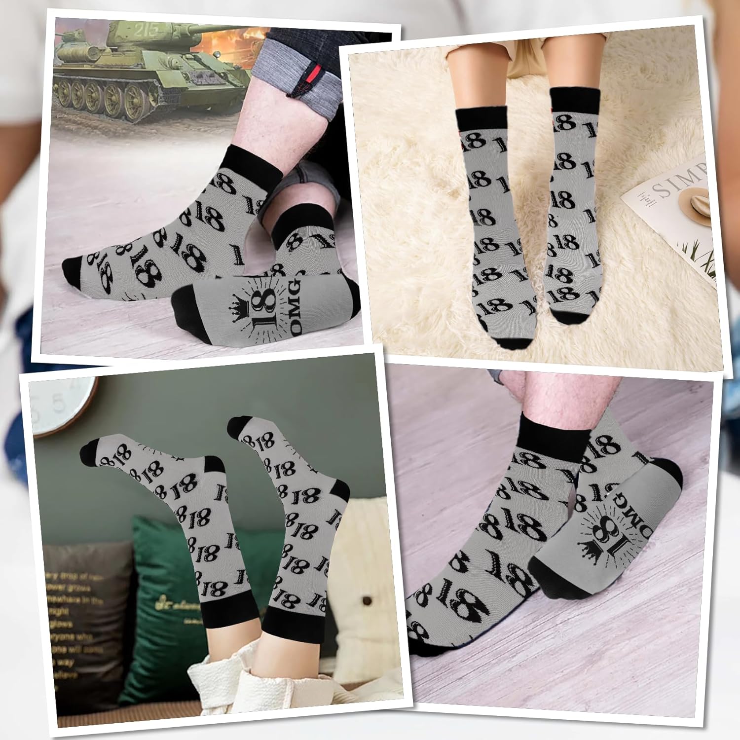 18th Birthday Gifts for Boys, 18 Year Old Boy Birthday Gifts Socks Christmas Valentines Present for Son Brother Friend - Image 6
