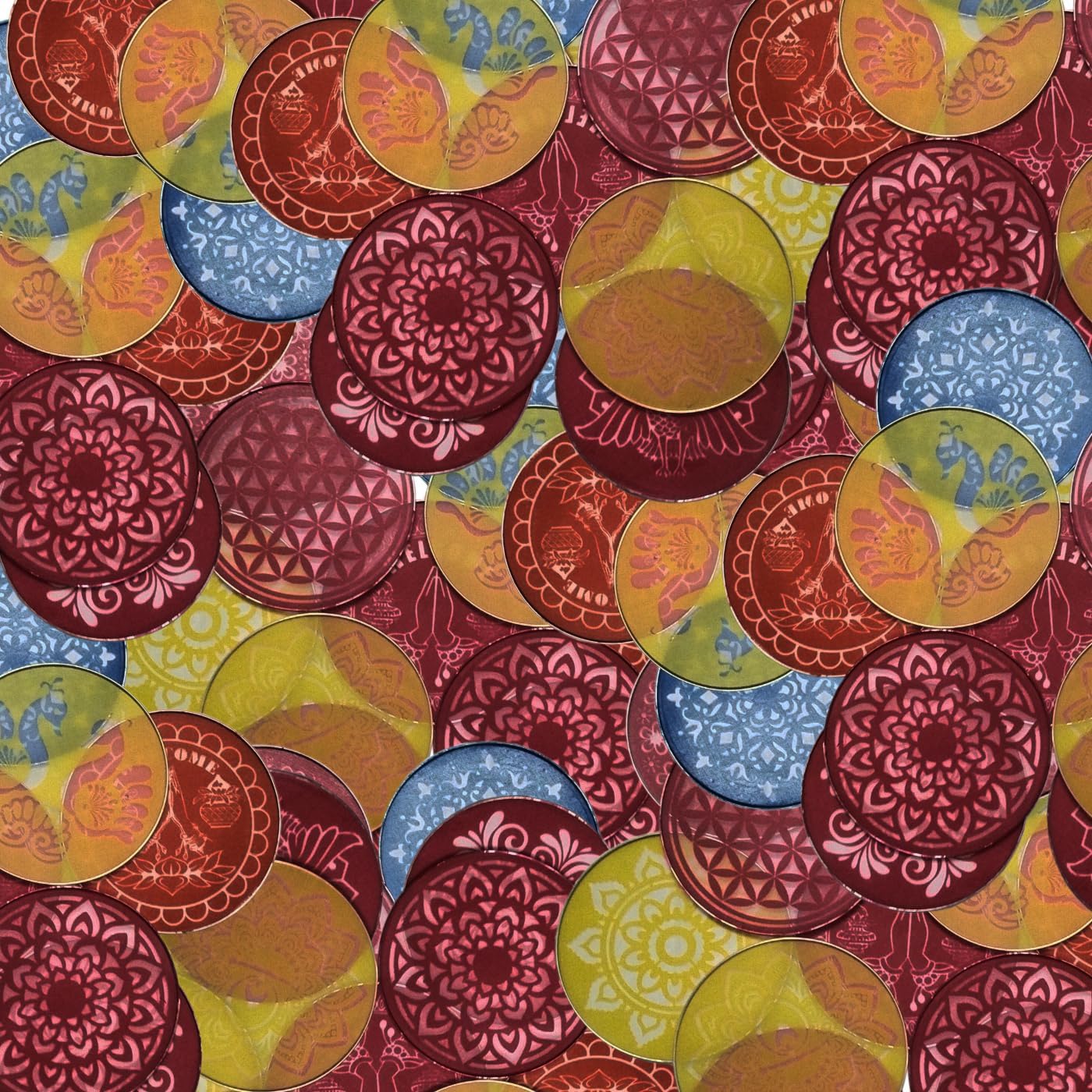 Rangoli Stencils for Floor Decoration Rangoli Jali Tools kit for Diwali Navratri Onam Pongal Durga Pooja Mandir Festival Decorations Combo of 12”-5 | 8”-8 Pieces(Multicolor)