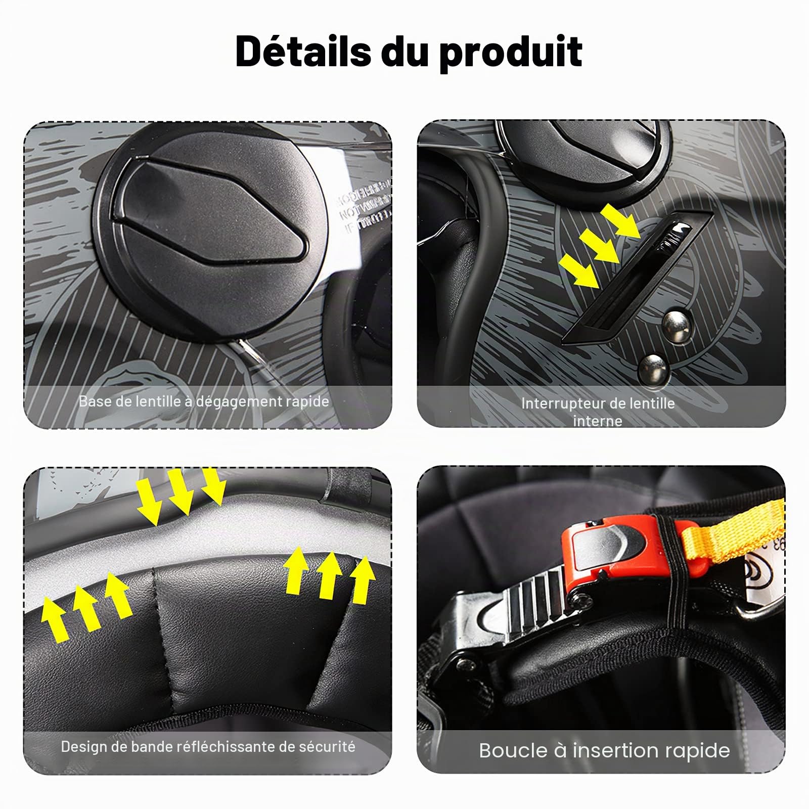 Casque De Moto, ECE 22.06 Certifié Casque Semi-Ouvert Casque Jet Casque Moto Et Scooter Femme Adulte Anti Scratch Visiere