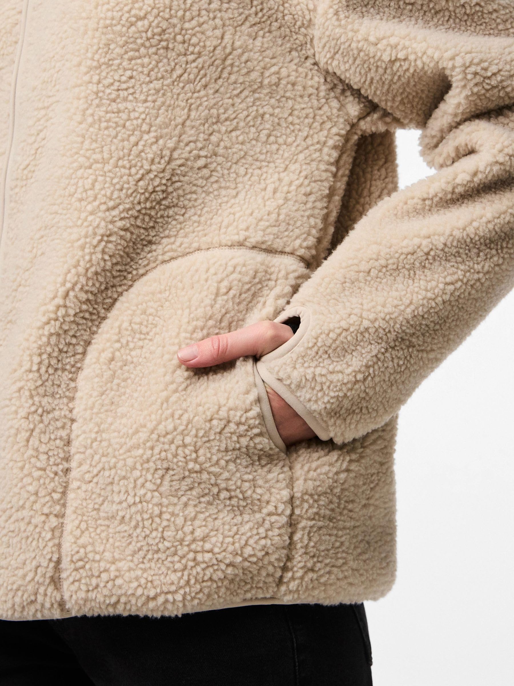 PIECES Women's Pcsadia Ls Teddy Jacket Noos Bc