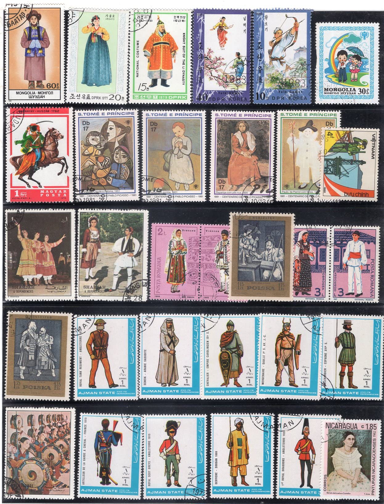 PHILAIMPEX Stamps Collection, 100 Different FINE Used Stamps ON Different Costumes (B09836SDM3) Amazon Price History, Amazon Price Tracker